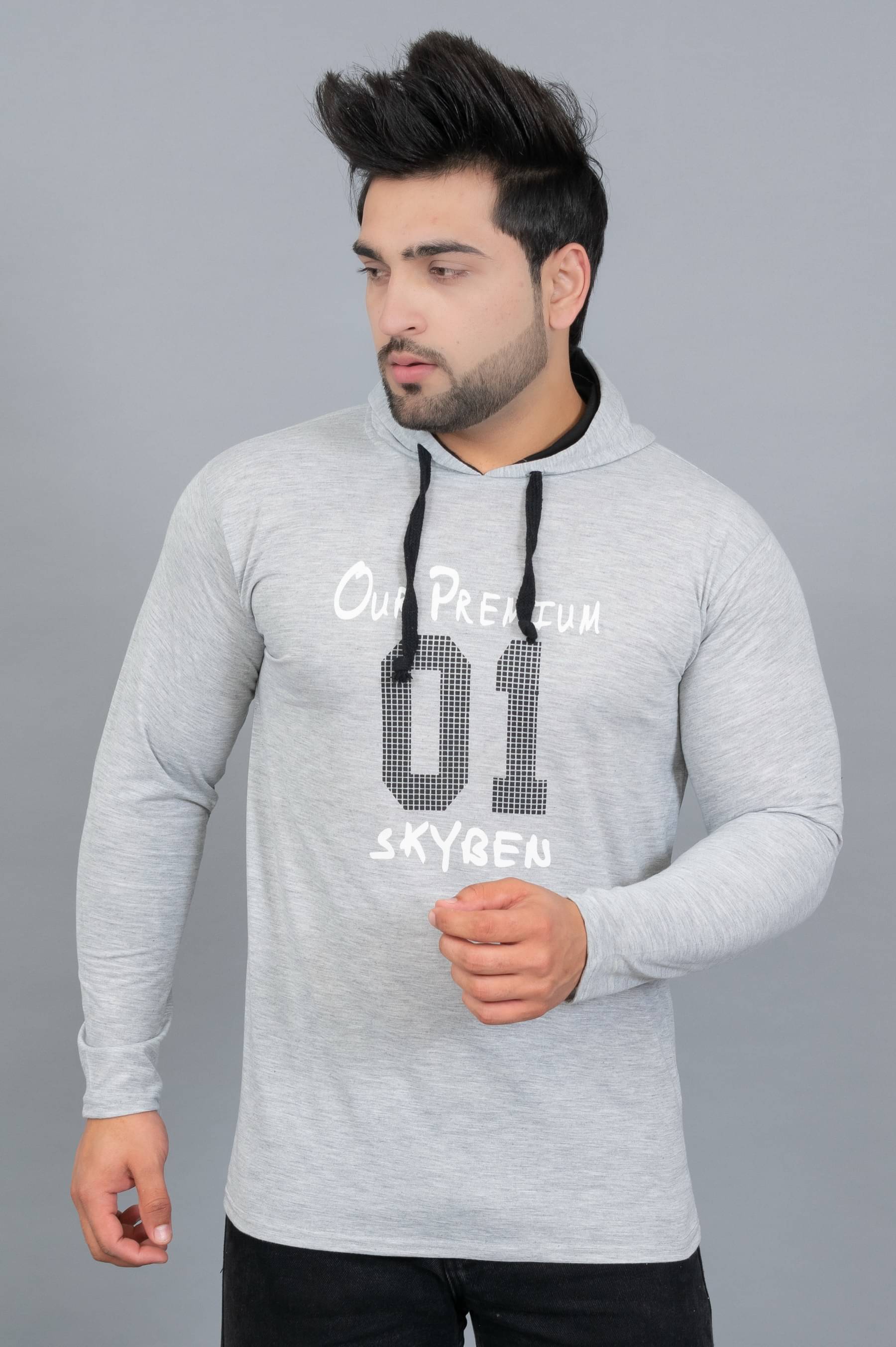 SKYBEN - Melange Grey Polyester Regular Fit Men's T-Shirt ( Pack of 1 ) SKYBEN - Melange Grey Polyester Regular Fit Men's T-Shirt ( Pack of 1 )