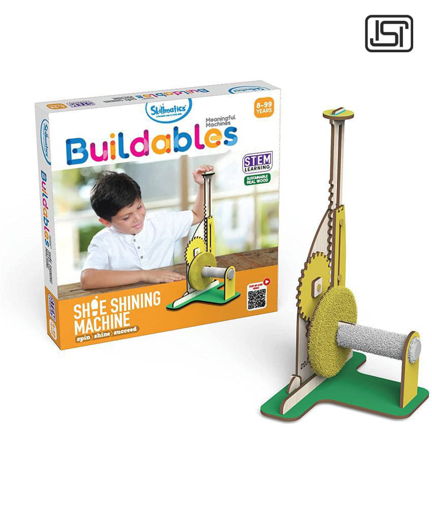     			Skillmatics STEM Building Toy : Buildables Shoe Shining Machine | Gifts for Ages 8 and Up | Educational & Construction Activity Kit