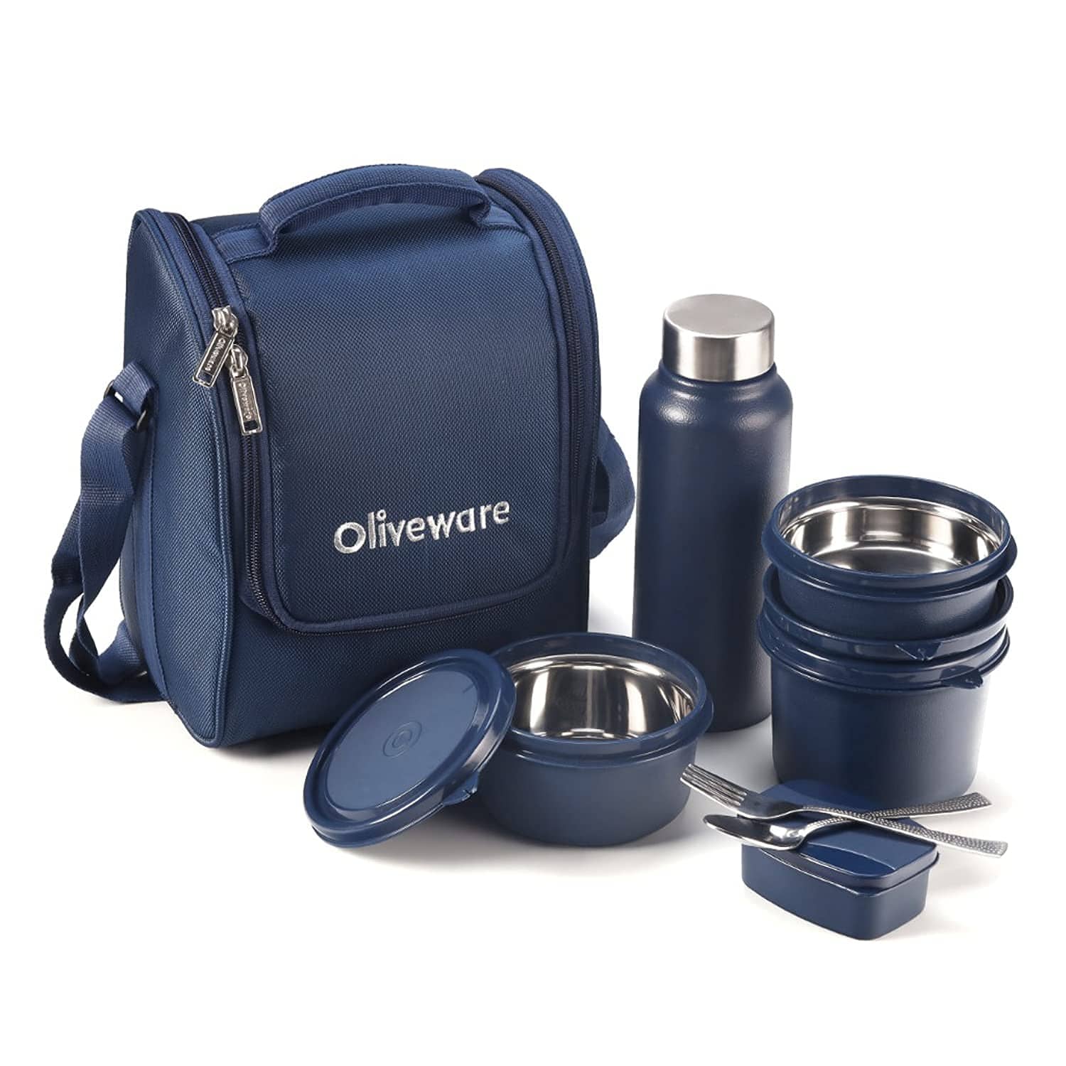 Oliveware Teso Pro Stainless Steel Lunch Box 3 Container (Pack of 1)