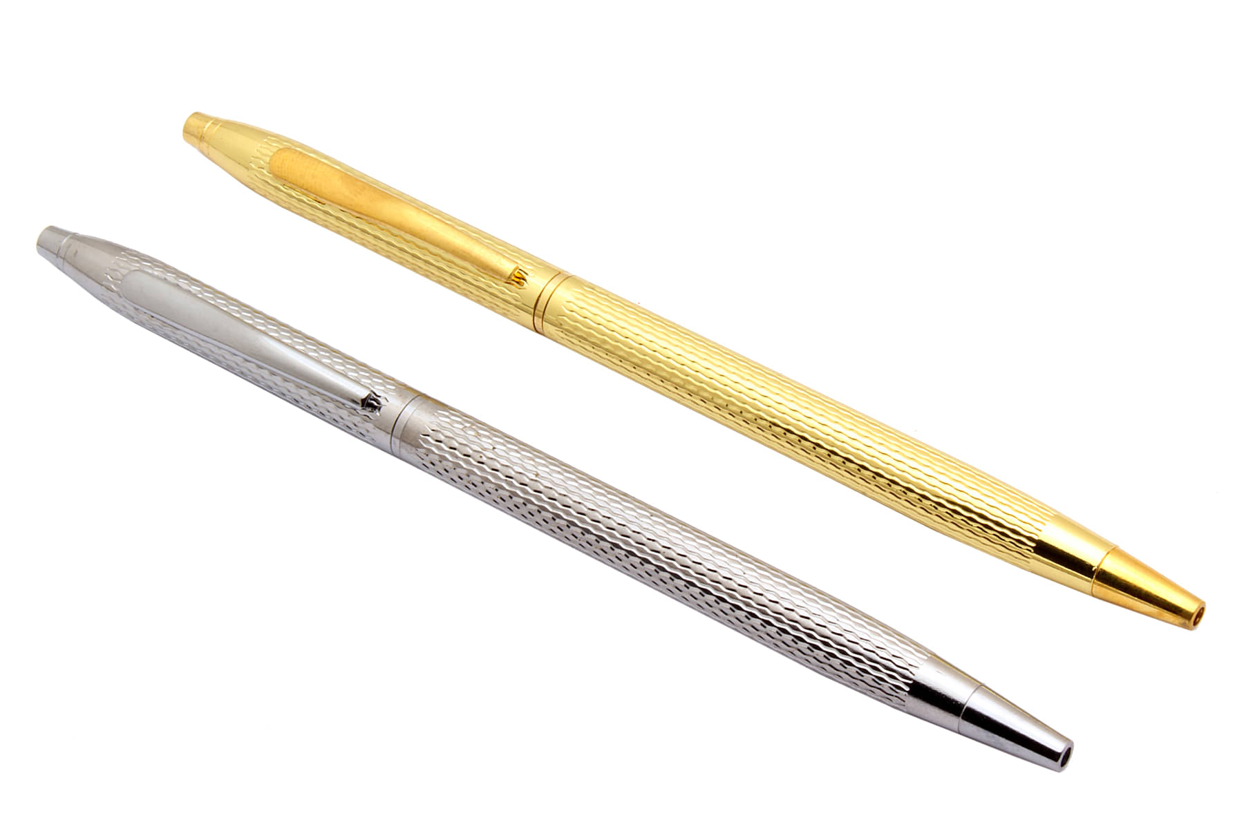     			Srpc Set Of Falcon Sleek Silver & Golden Metal Body Ball Point Pen Blue Refill