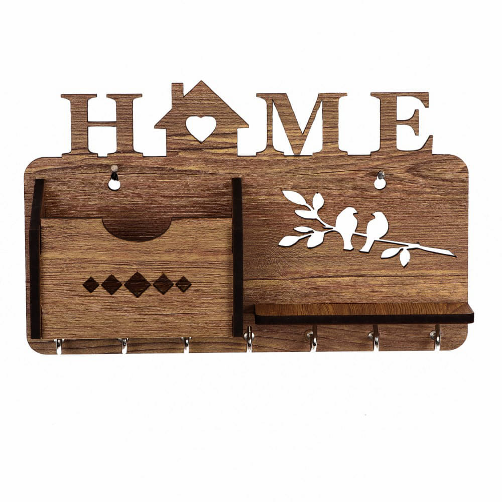     			Suveharts Beige Wood Key Holder - Pack of 1