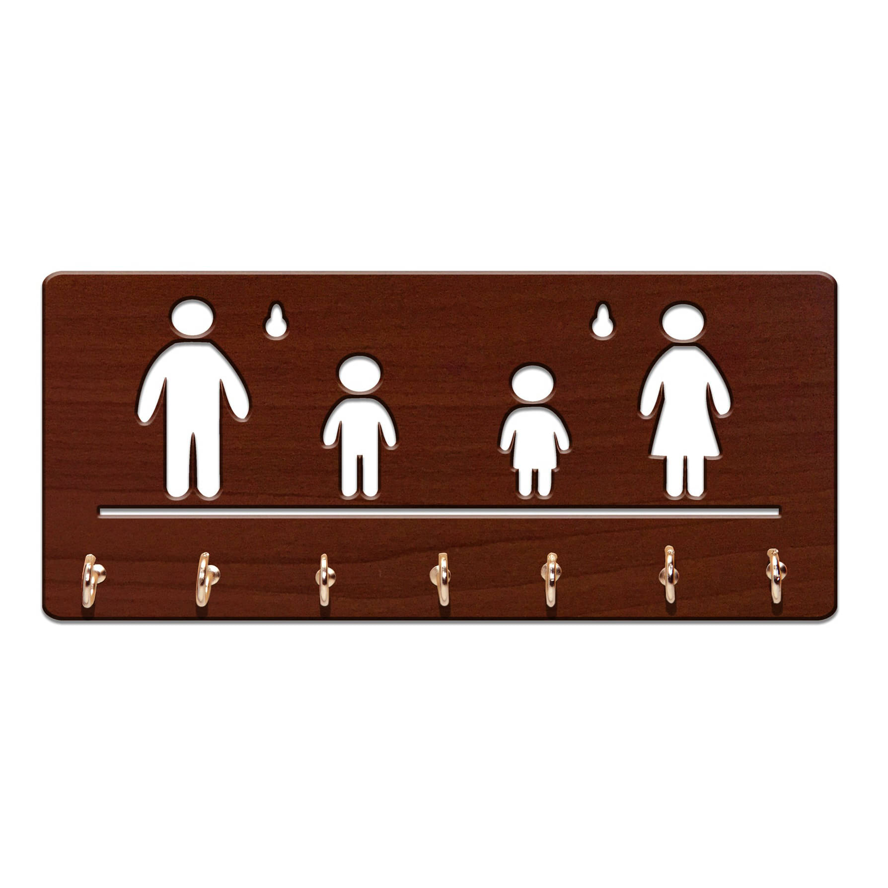     			Suveharts Brown Wood Key Holder - Pack of 1
