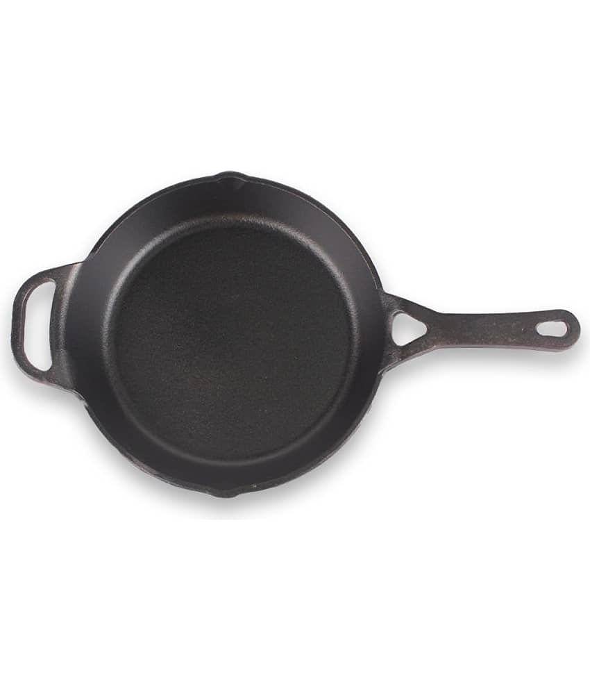 The Indus Valley - Long handle skillet Cast Iron No Coating Fry Pan 1800 ml ( Pack of 1 ) - Cookware | Buy online on ZillyBuy