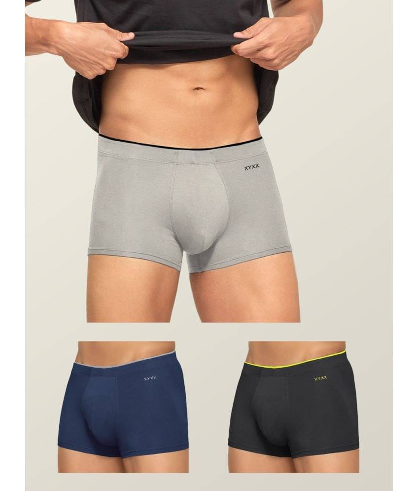 XYXX Pack of 3 Modal Trunks For Men's ( Multicolor ) XYXX Pack of 3 Modal Trunks For Men's ( Multicolor )