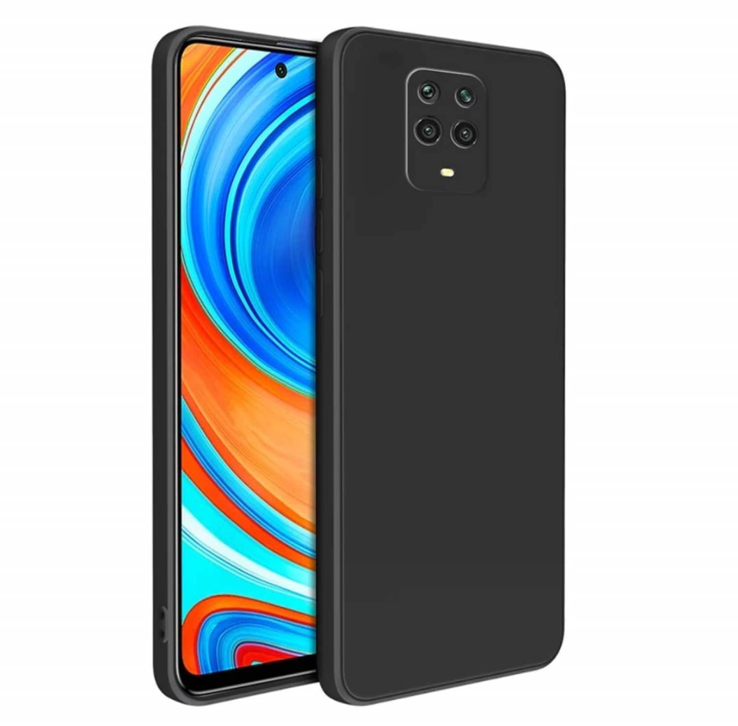 ZAMN - Black Silicon Plain Cases Compatible For Xiaomi Redmi Note 9 Pro ( Pack of 1 )