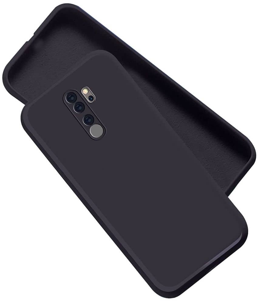 ZAMN - Black Silicon Plain Cases Compatible For Xiaomi Redmi Note 8 Pro ( Pack of 1 )