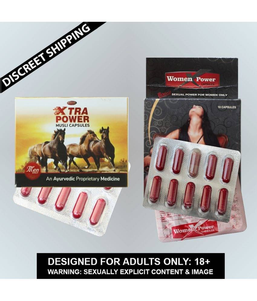 combo of Dr. Chopra Women X Power capsule For woman & of Xtra Power Musli Capsule Ayurvedic Supplement for men combo of Dr. Chopra Women X Power capsule For woman & of Xtra Power Musli Capsule Ayurvedic Supplement for men