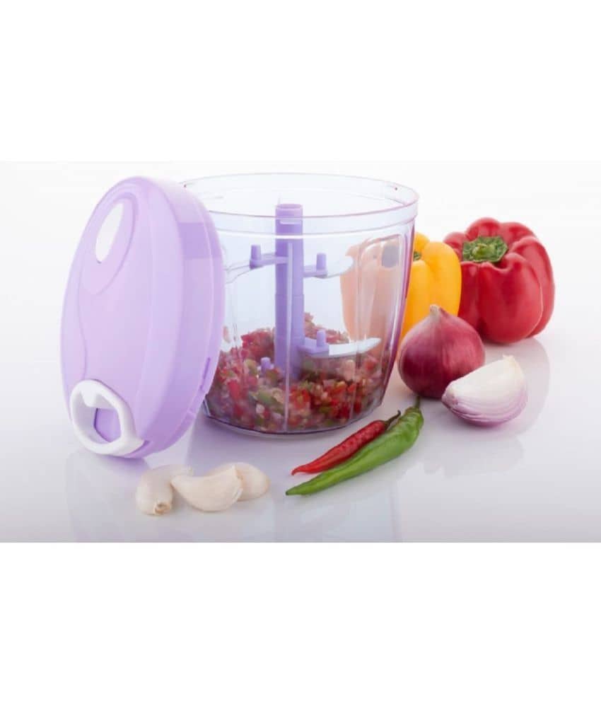 iview kitchenware - Power Free Chopper Purple Polypropylene Mannual Chopper 750 ml ( Pack of 1 )