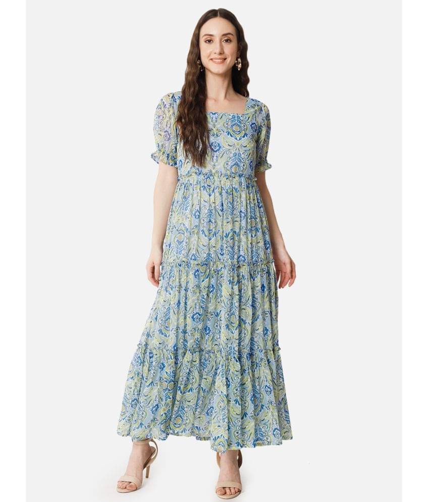ALL WAYS YOU Women Georgette Printed Gown ( Multicolor ) ALL WAYS YOU Women Georgette Printed Gown ( Multicolor )