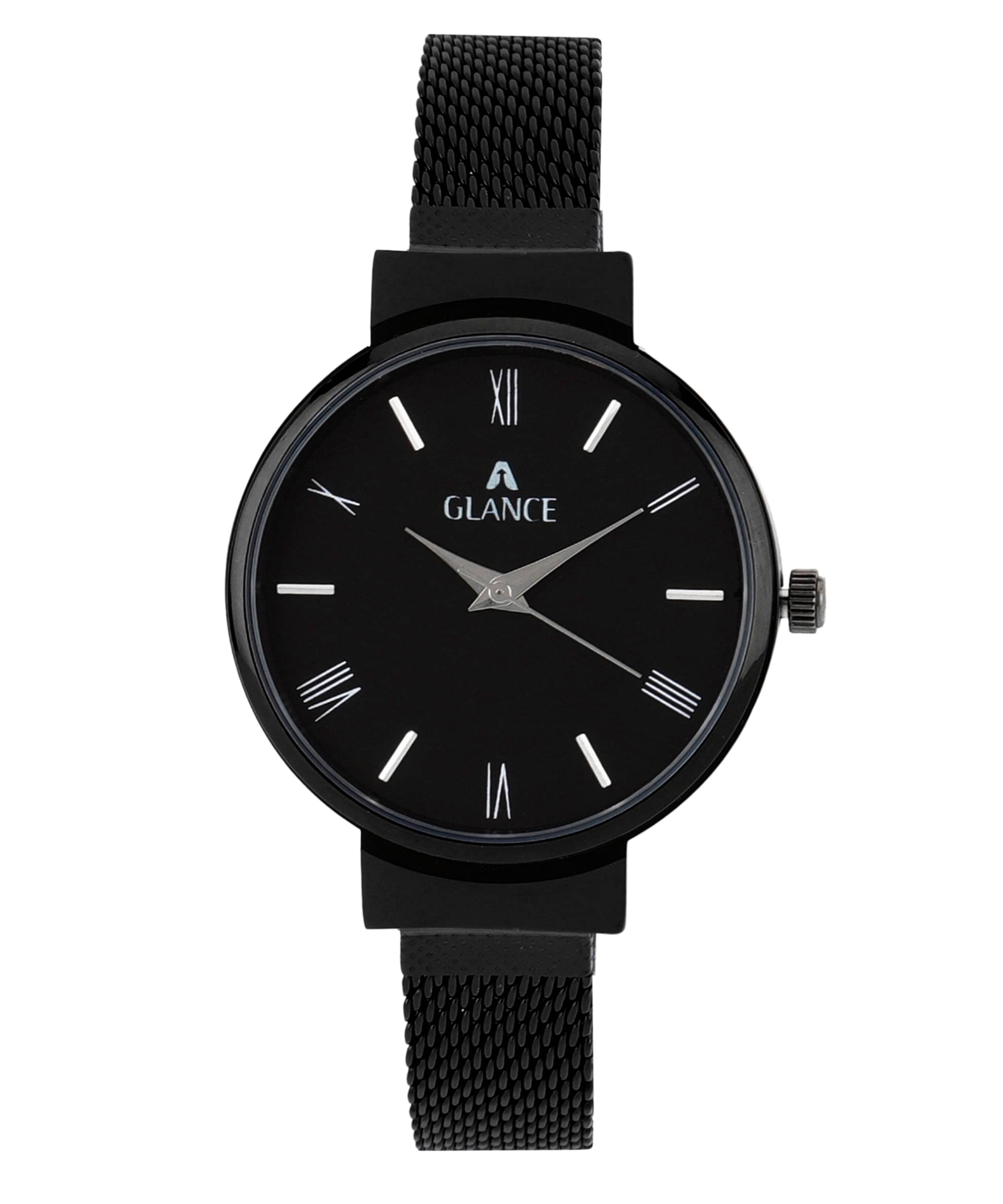     			Aglance - Black Metal Analog Womens Watch