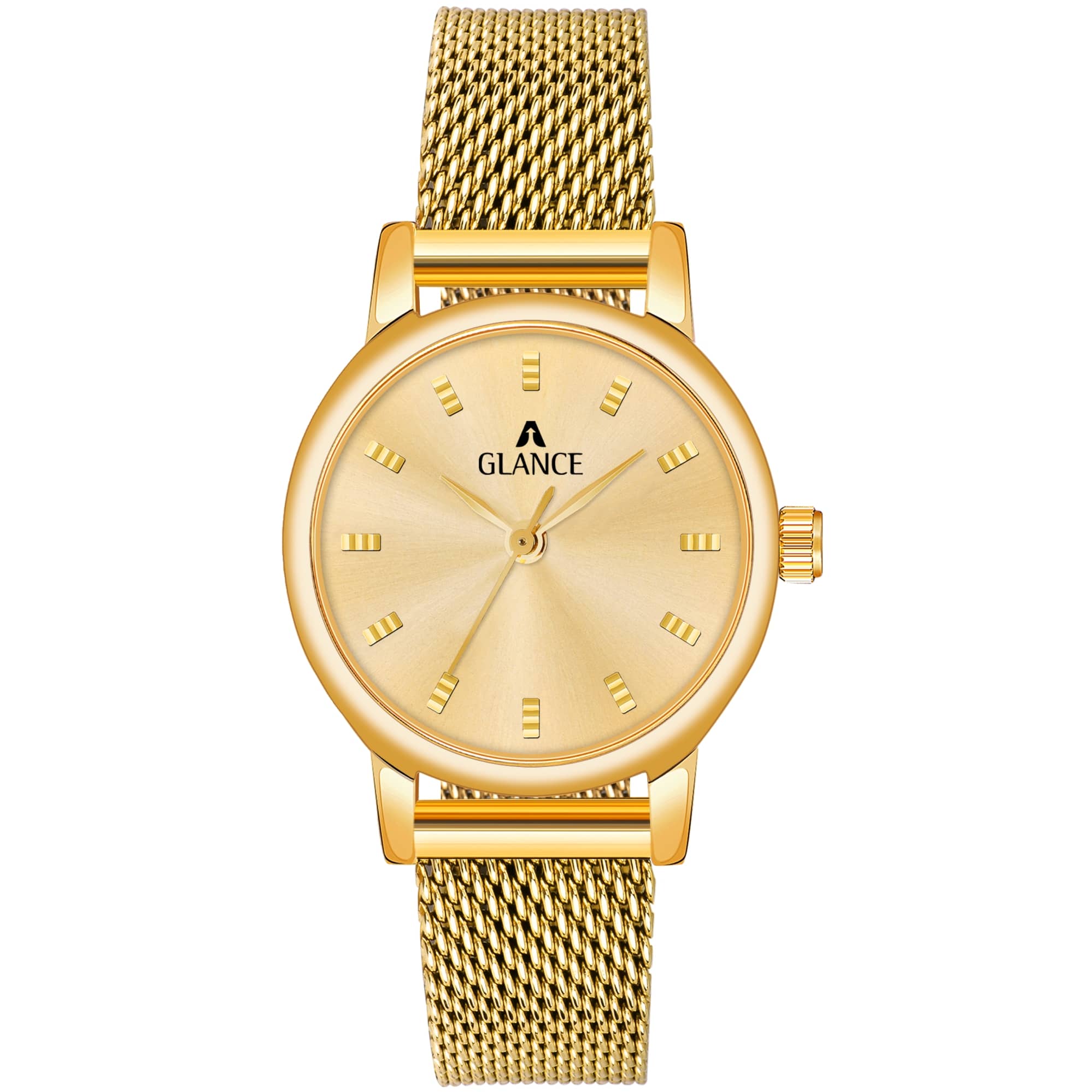 Aglance - Gold Metal Analog Womens Watch