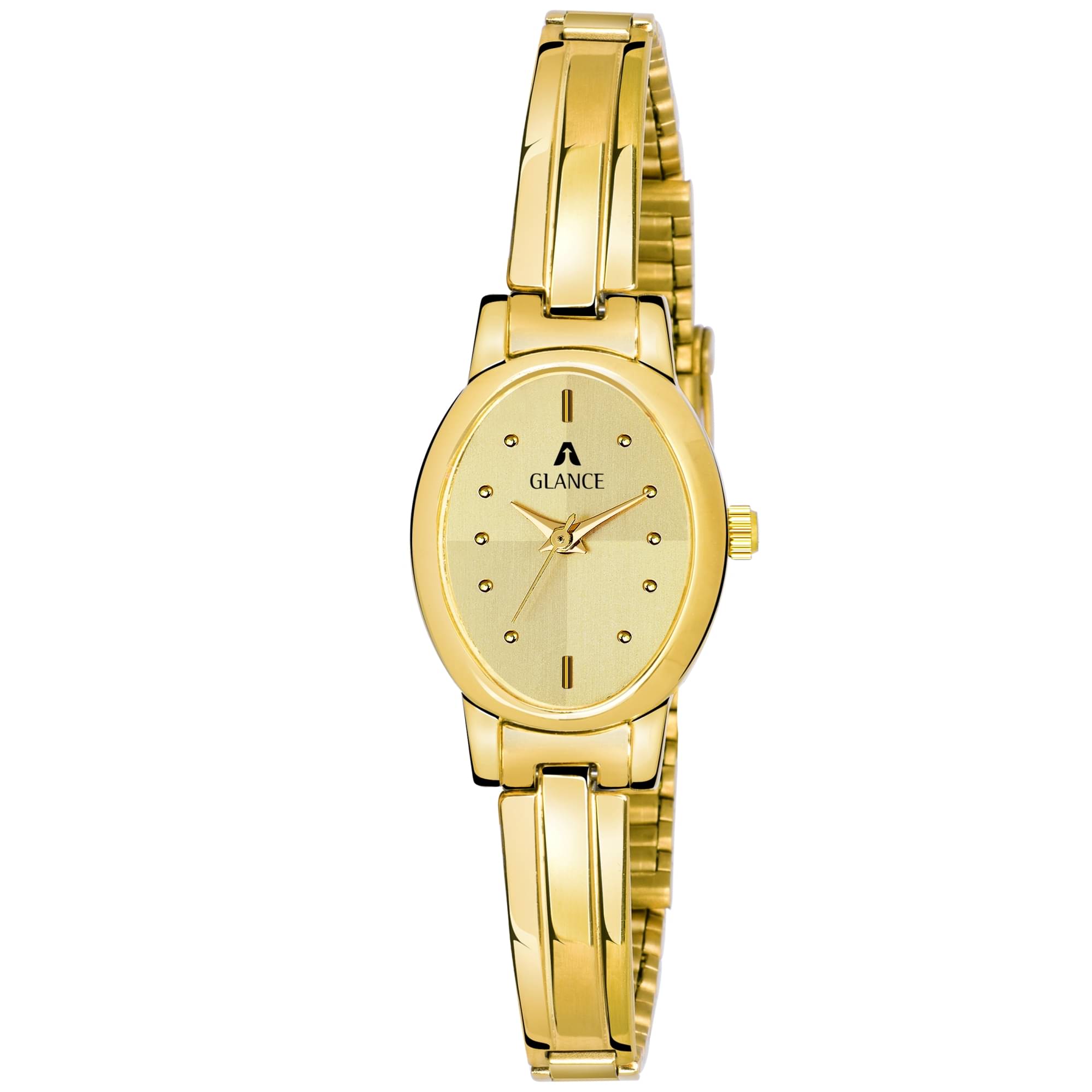     			Aglance - Gold Metal Analog Womens Watch