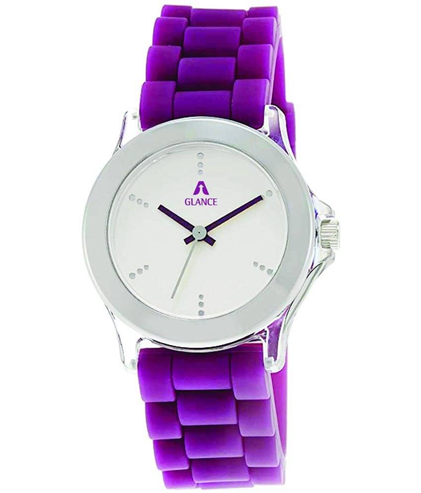     			Aglance - Purple Silicon Analog Womens Watch