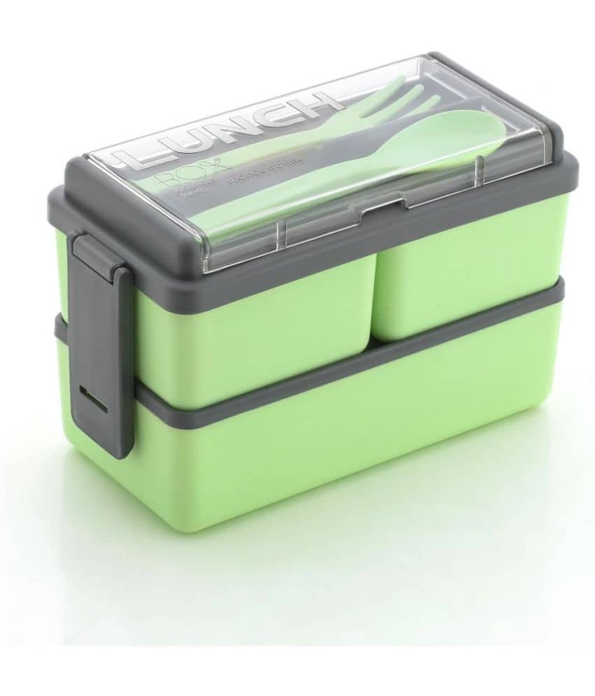 Analog Kitchenware Kids/College/Office Plastic Lunch Box 3 - Container ( Pack of 1 )