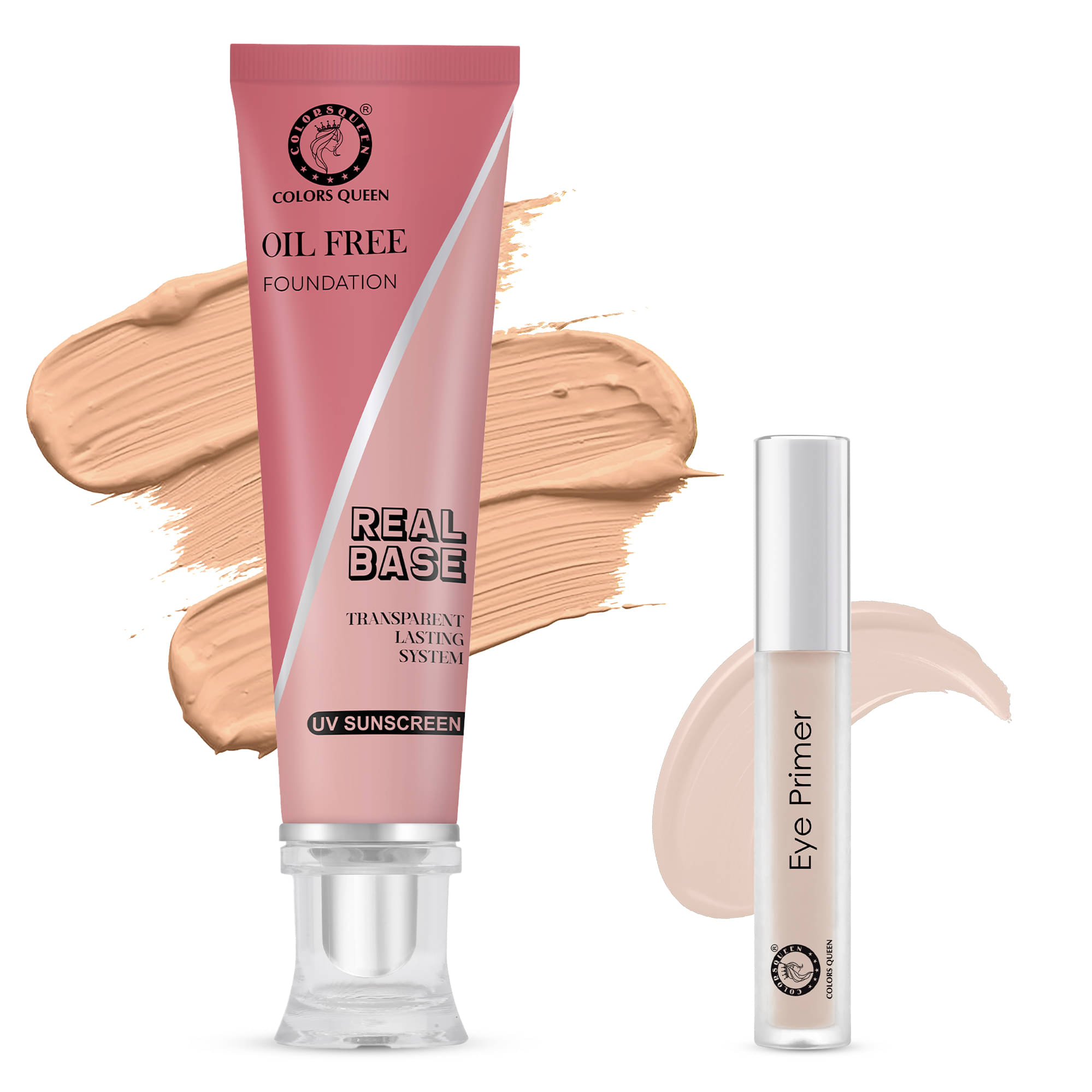    			Colors Queen Real Base Oil Free Waterproof Foundation Matte Finish Foundation with Color Corrector