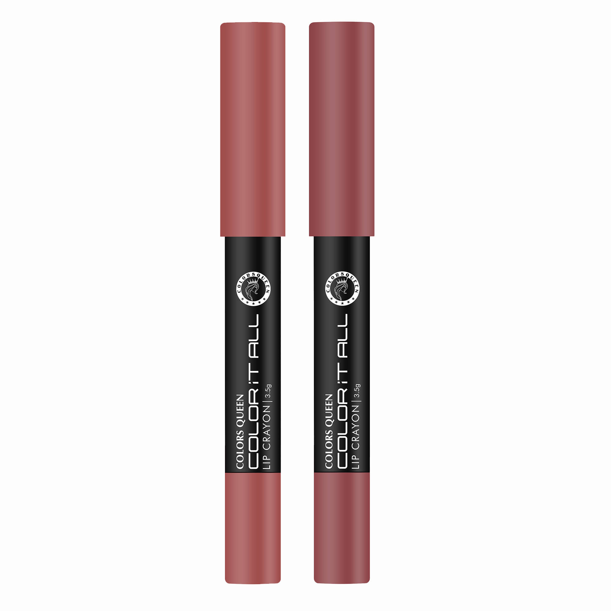     			Colors Queen Color It All Non Transfer Matte Lip Crayon 3.5g, Combo of 2