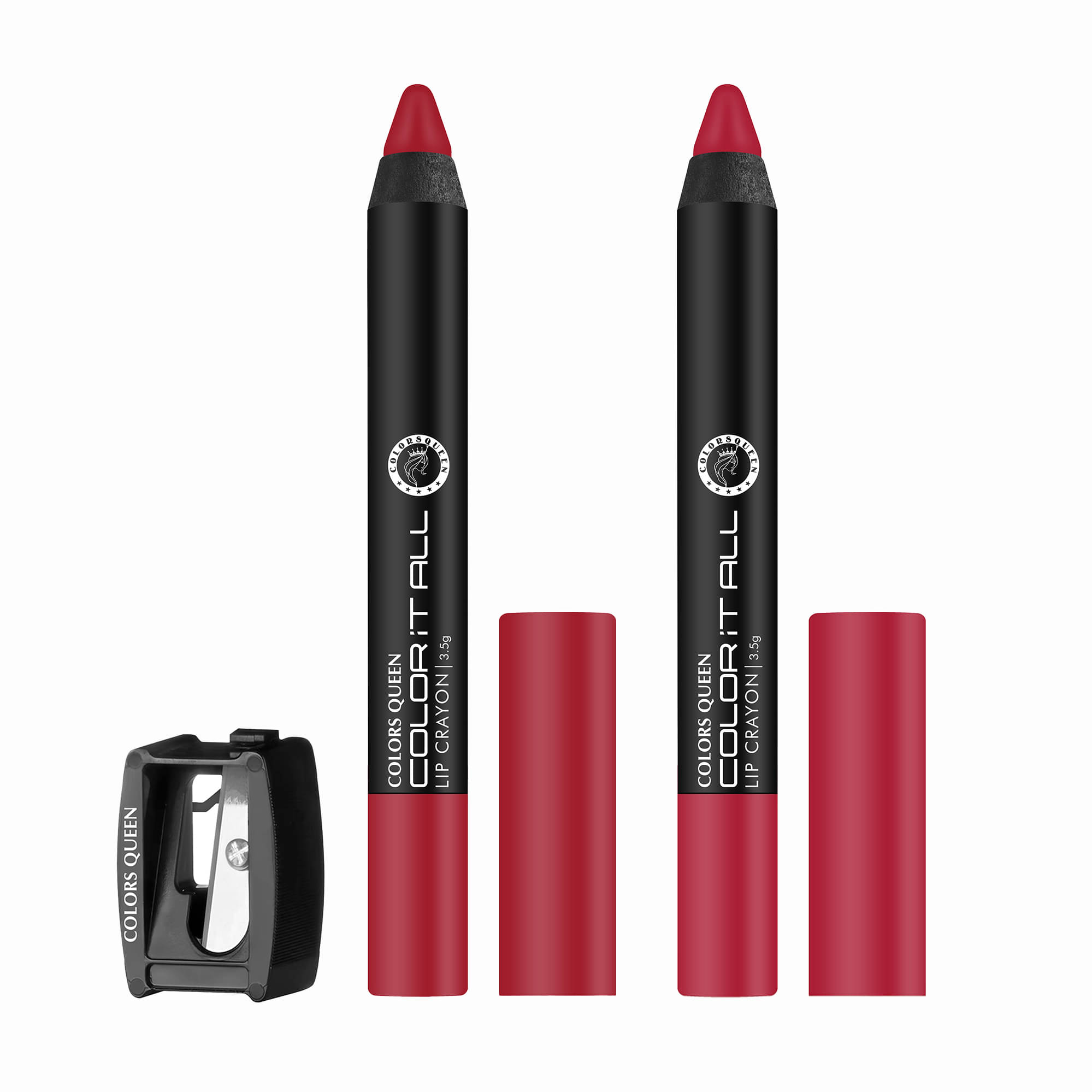     			Colors Queen Color It All Non Transfer Matte Lip Crayon 3.5g, Combo of 2