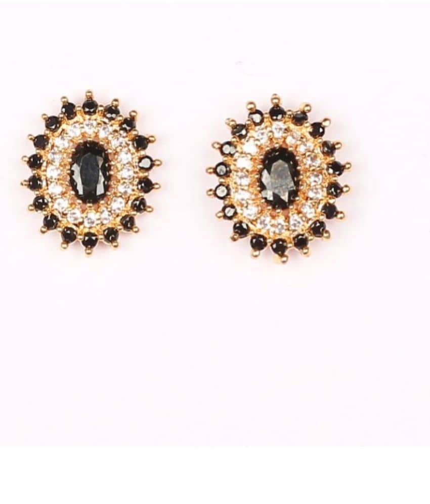 Jewels Corner - Black Stud Earrings ( Pack of 1 ) - Earrings | Buy online on ZillyBuy