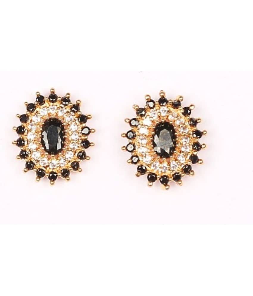 Jewels Corner - Black Stud Earrings ( Pack of 1 ) - Earrings | Buy online on ZillyBuy
