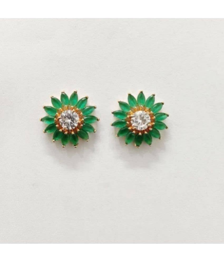 Jewels Corner - Green Stud Earrings ( Pack of 1 ) - Earrings | Buy online on ZillyBuy