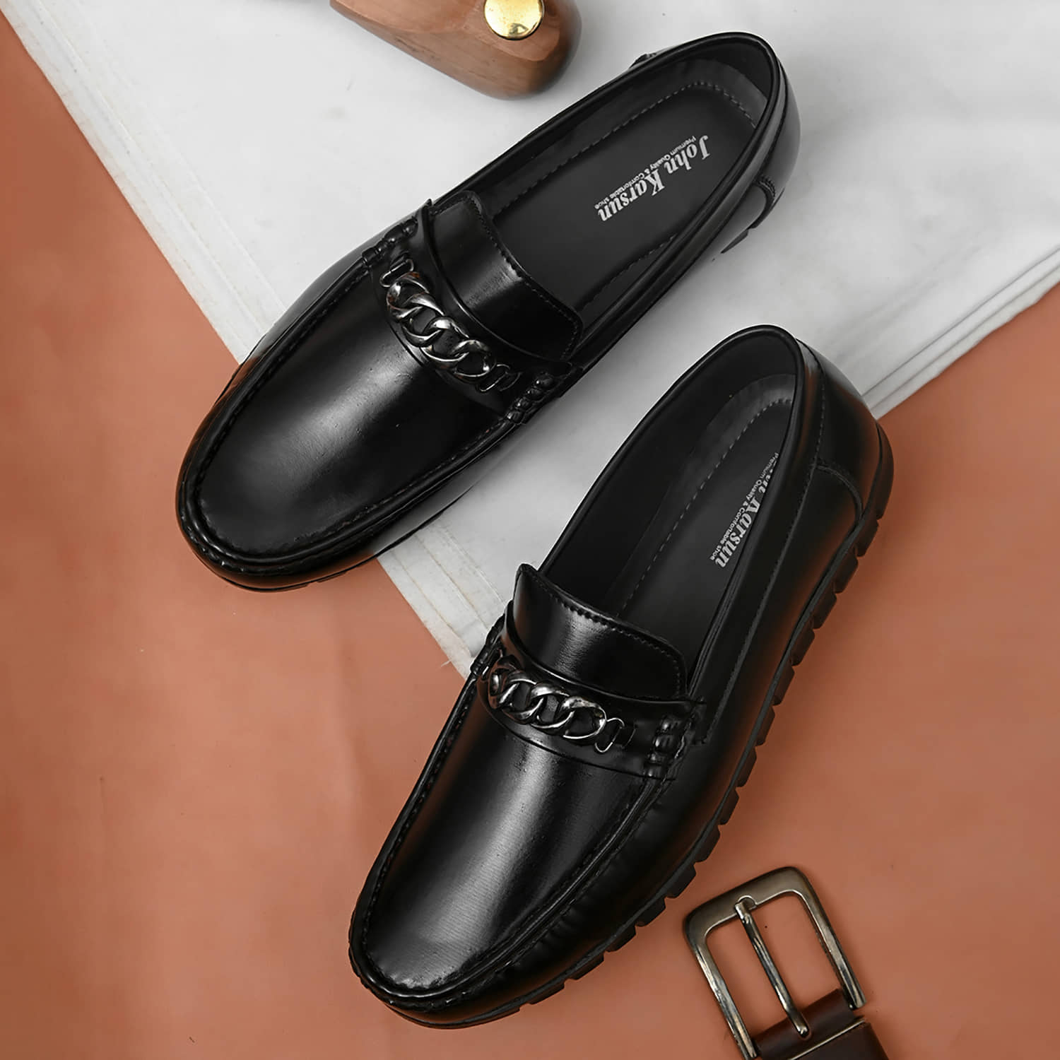 John Karsun - Black Men's Hazel - Formal Shoes | Buy online on ZillyBuy