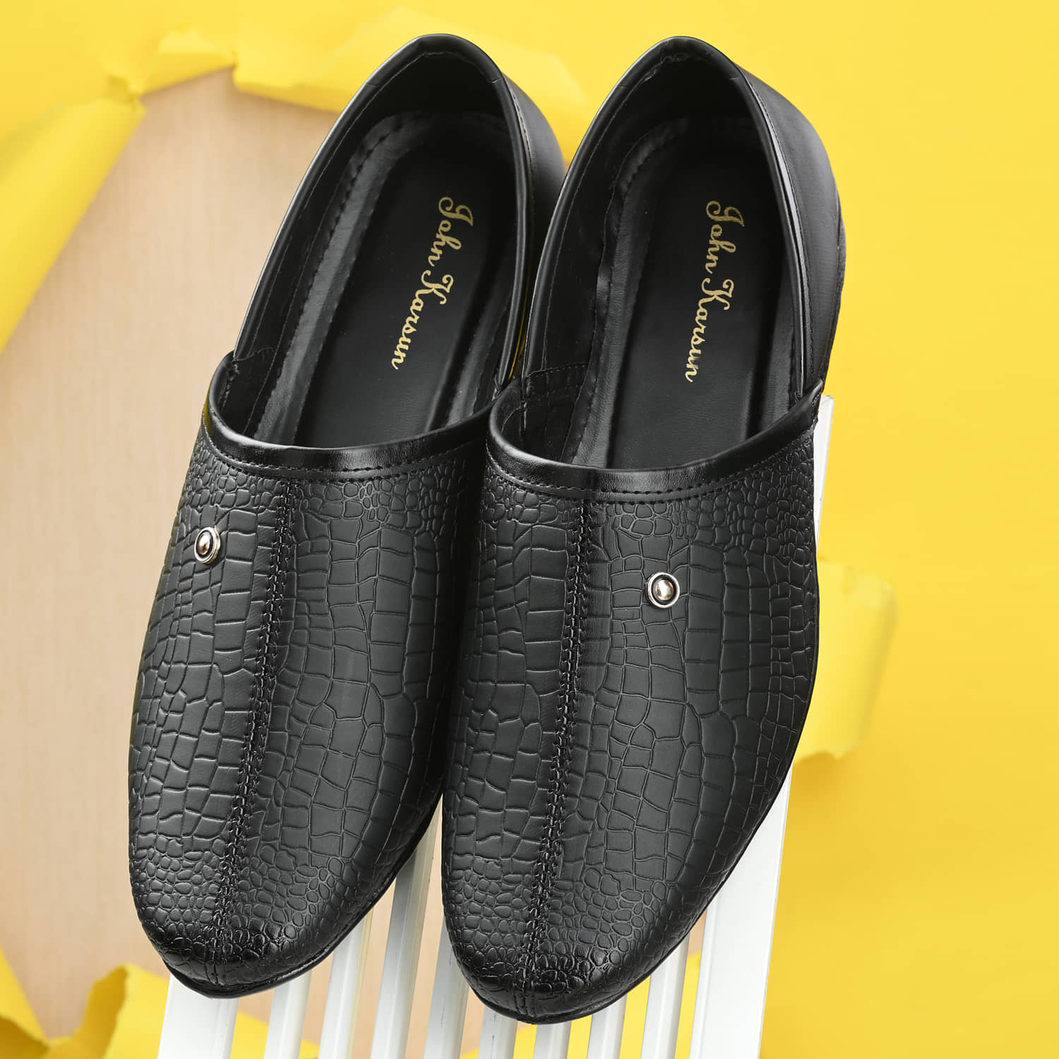 John Karsun - Gray Men's Jutti - Ethnic Shoes | Buy online on ZillyBuy