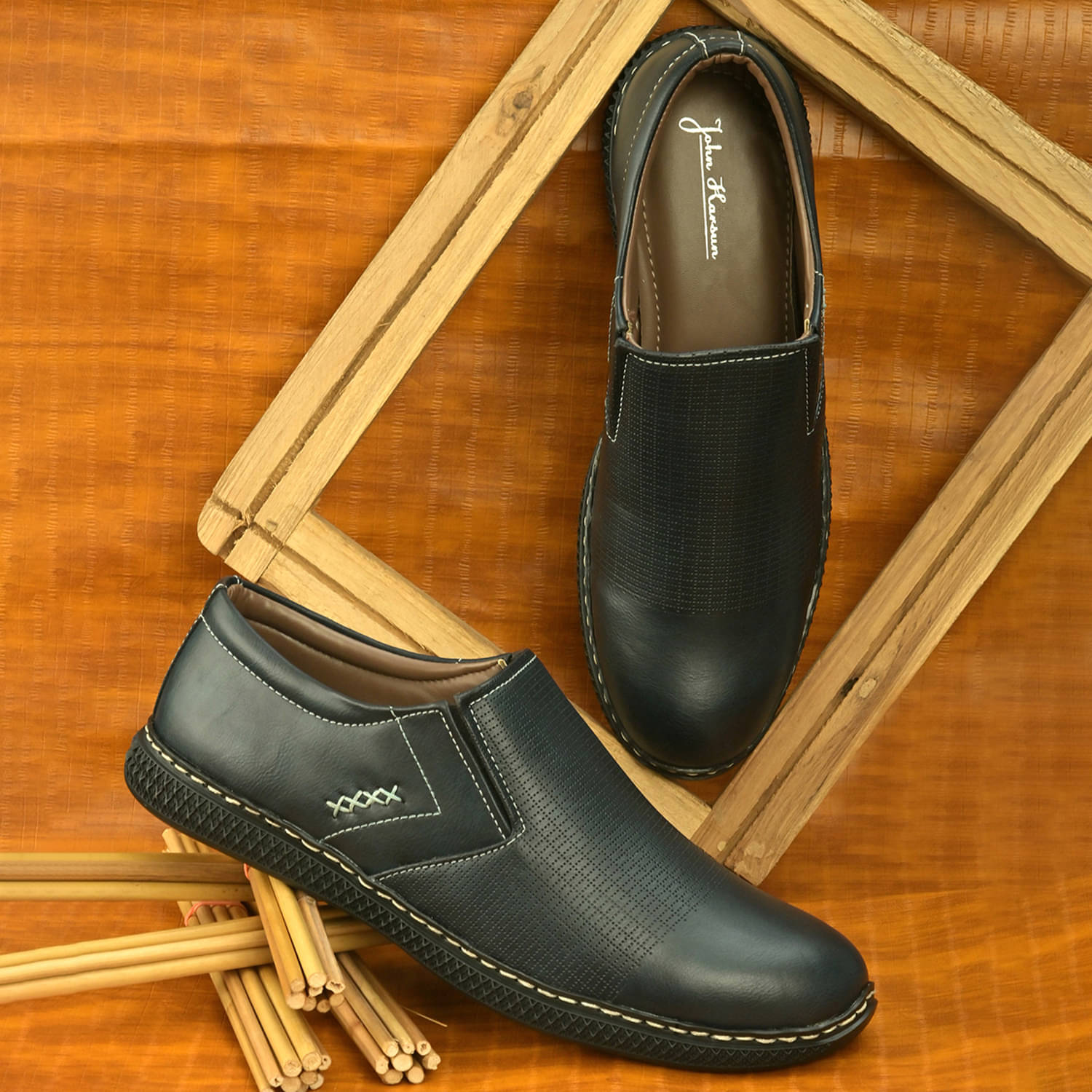     			John Karsun - Blue Men's Slip-on Shoes