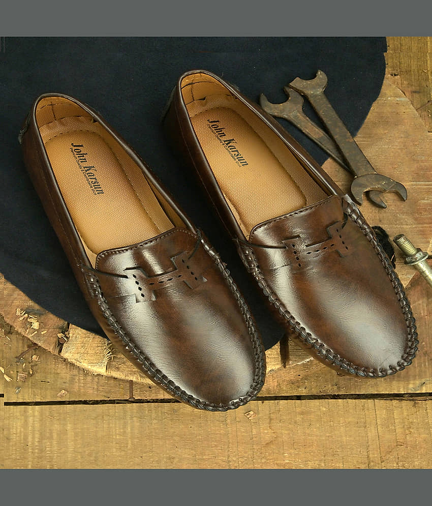 John Karsun - Brown Men's Penny - Formal Shoes | Buy online on ZillyBuy