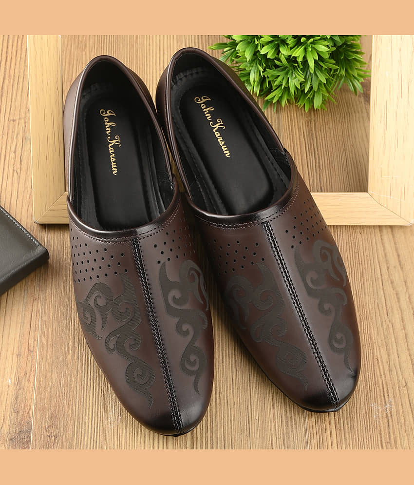 John Karsun - Blue Men's Jutti - Ethnic Shoes | Buy online on ZillyBuy