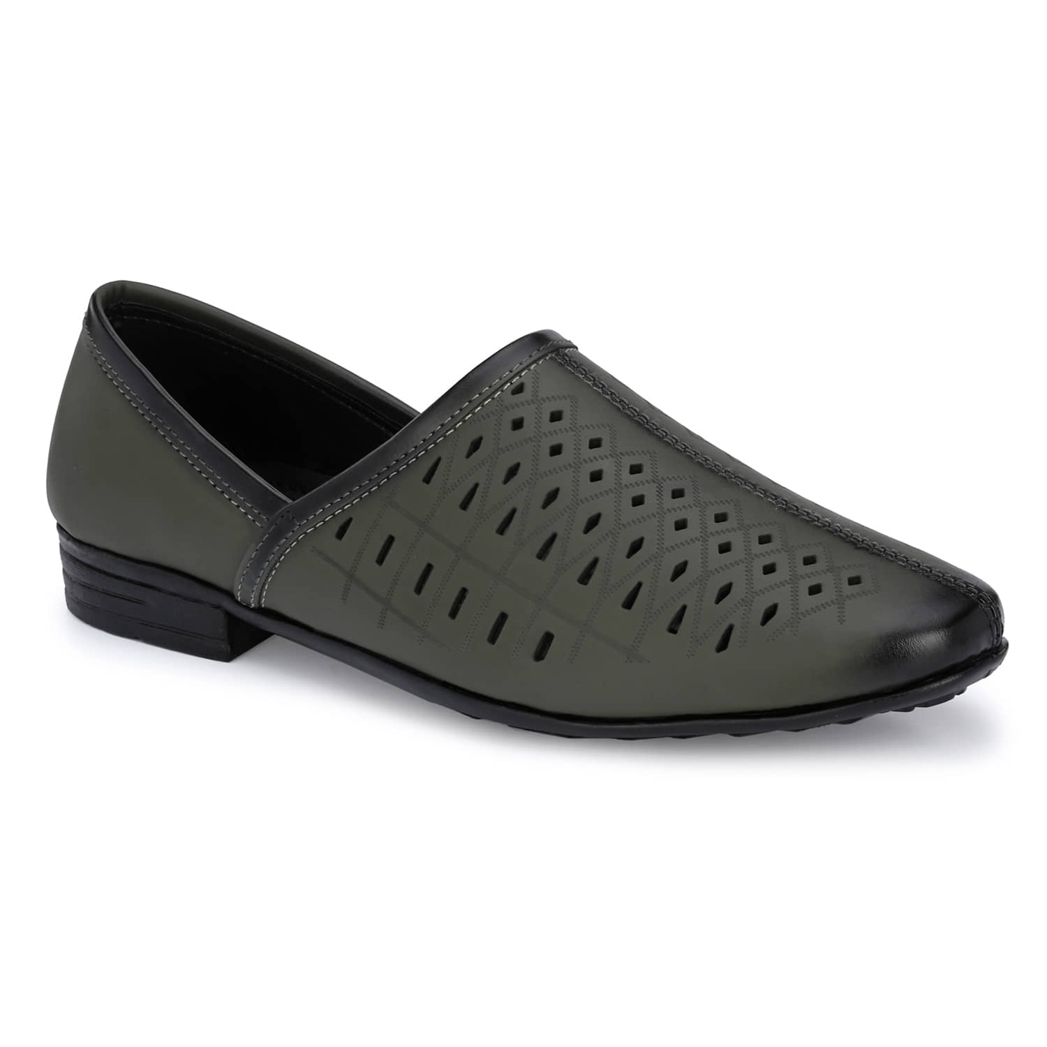 John Karsun - Green Men's Jutti - Ethnic Shoes | Buy online on ZillyBuy