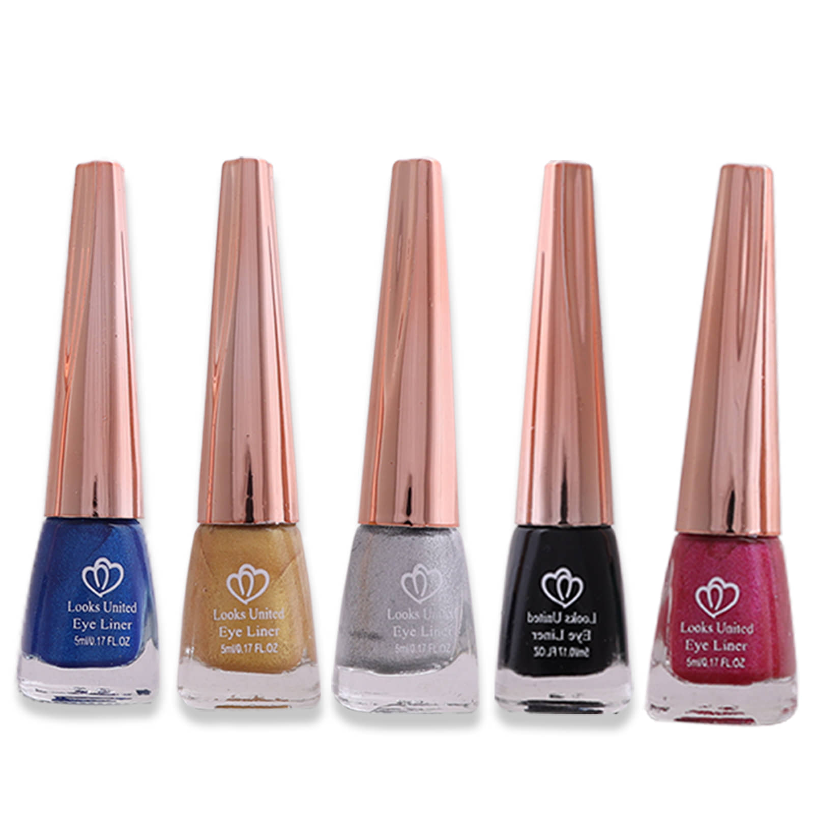 Looks United - Black Metalic Eye Liner Liquid ( Pack of 5 ) - Makeup - Eyes | Buy online on ZillyBuy
