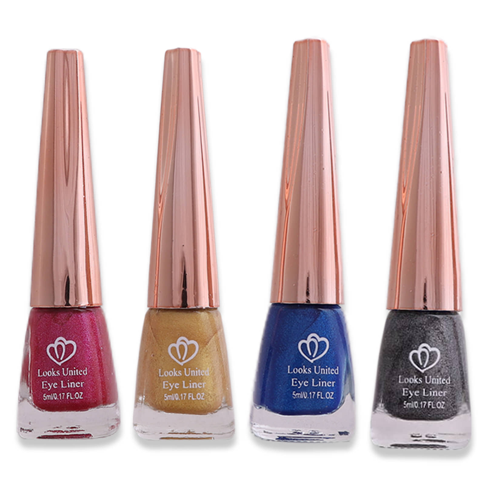 Looks United - Blue Metalic Eye Liner Liquid ( Pack of 4 ) - Makeup - Eyes | Buy online on ZillyBuy