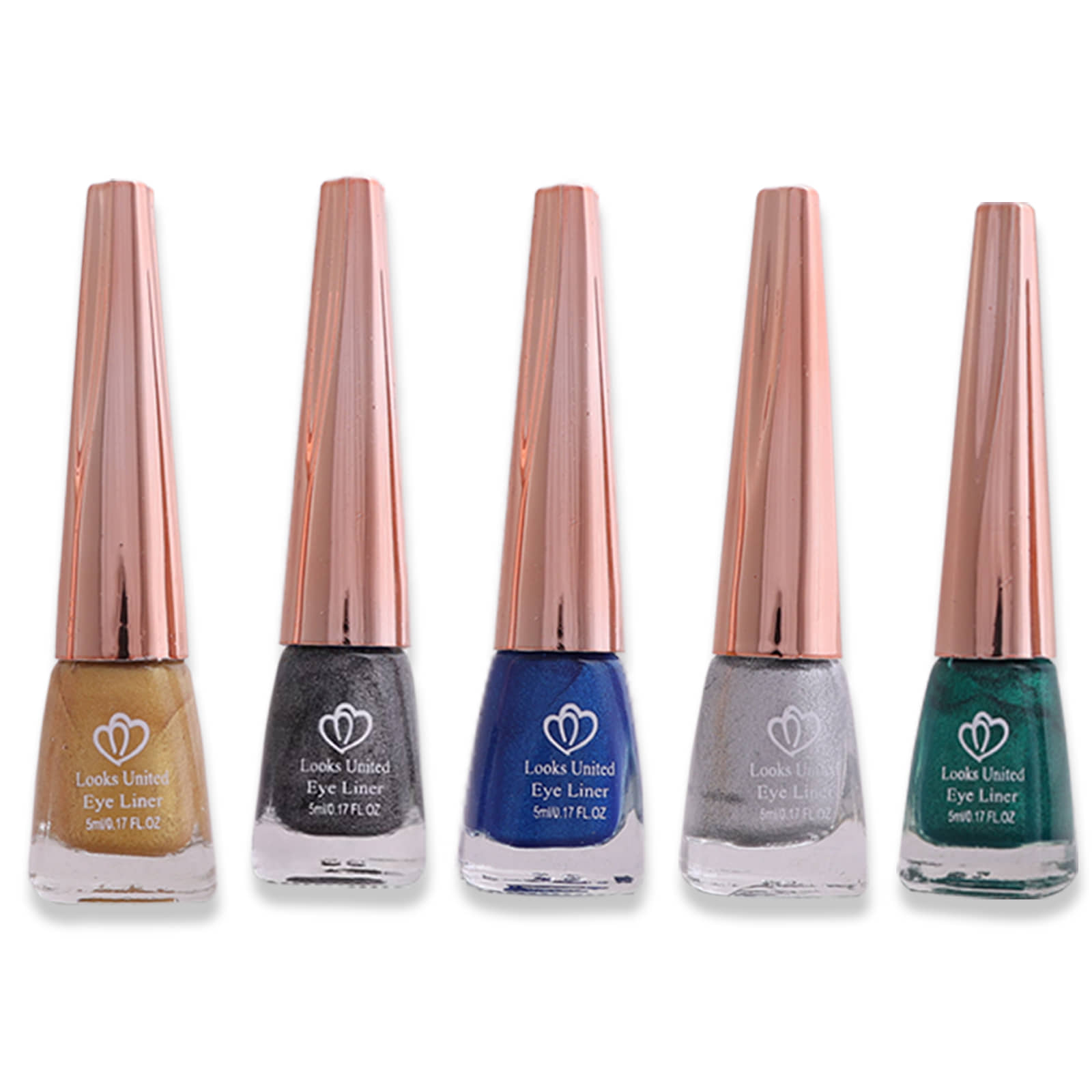 Looks United - Green Metalic Eye Liner Liquid ( Pack of 5 ) - Makeup - Eyes | Buy online on ZillyBuy