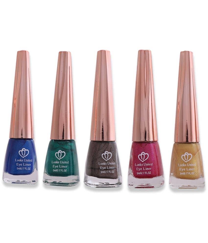 Looks United - Green Metalic Eye Liner Liquid ( Pack of 5 ) - Makeup - Eyes | Buy online on ZillyBuy
