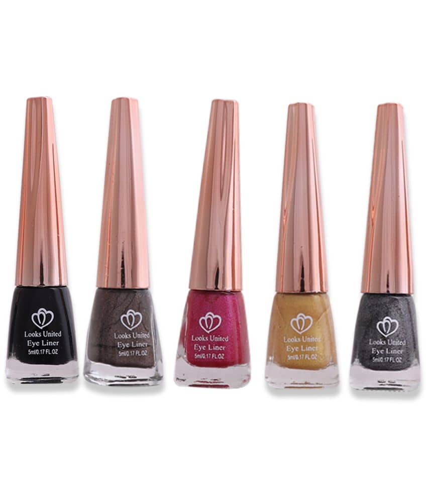 Looks United - Green Metalic Eye Liner Liquid ( Pack of 5 ) - Makeup - Eyes | Buy online on ZillyBuy