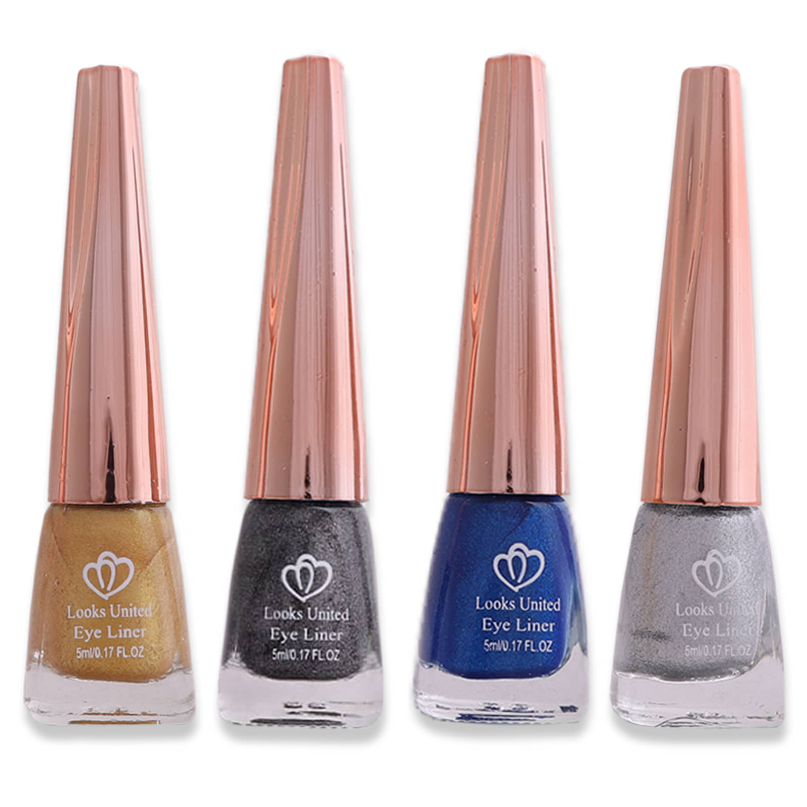 Looks United - Silver Metalic Eye Liner Liquid ( Pack of 4 ) - Makeup - Eyes | Buy online on ZillyBuy