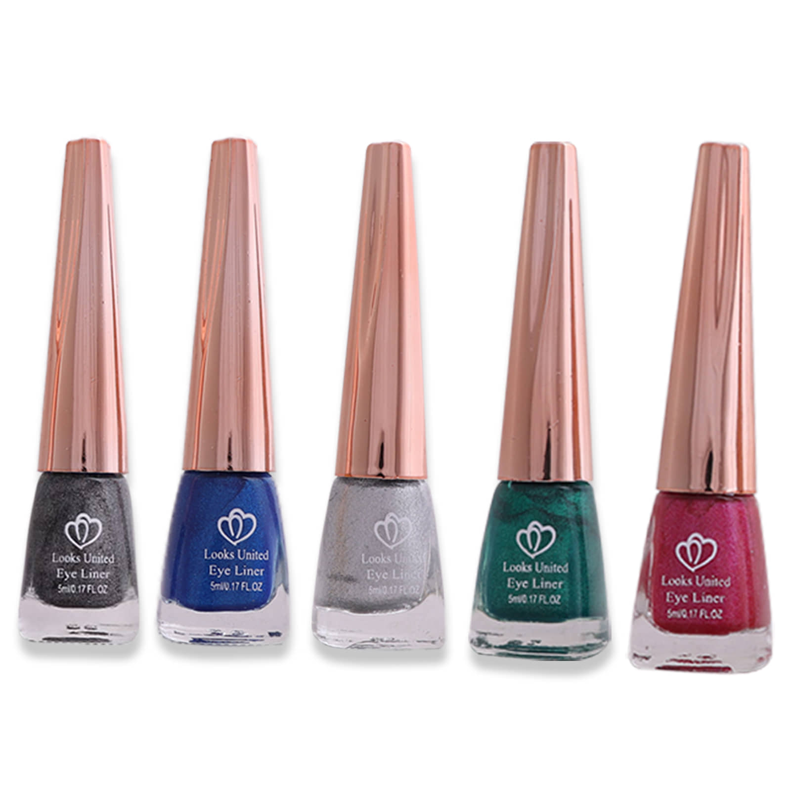 Looks United - Silver Metalic Eye Liner Liquid ( Pack of 5 ) - Makeup - Eyes | Buy online on ZillyBuy