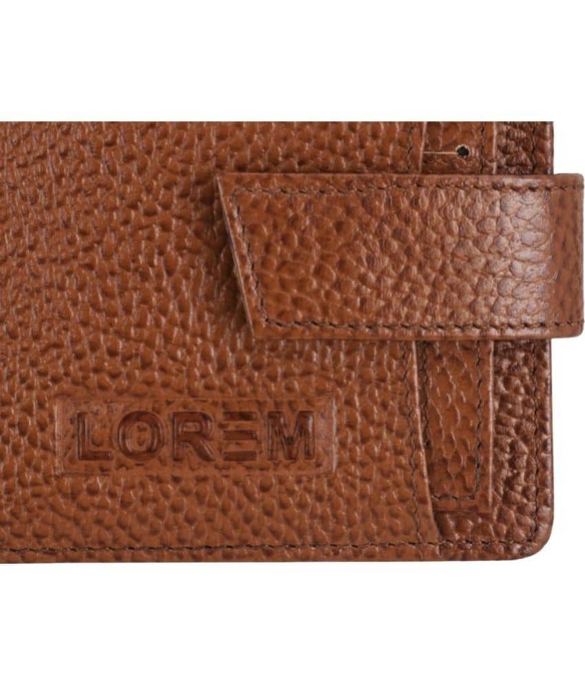 Lorem - Coffee Leather Men's Anti-theft Wallet ( Pack of 1 ) - Handbags | Buy online on ZillyBuy