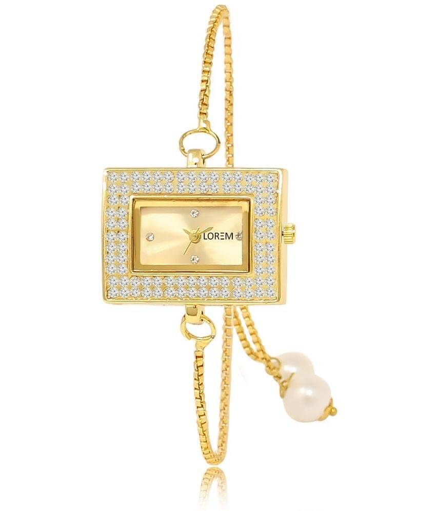     			Lorem - Gold Metal Analog Womens Watch