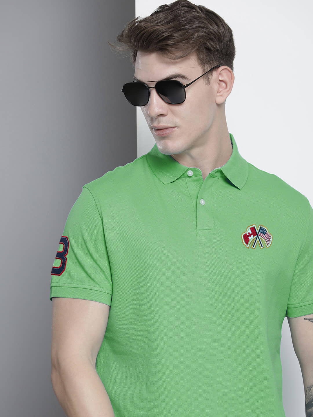Merriment Pack of 1 Polyester Regular Fit Solid Half Sleeves Men's Polo T Shirt ( Orange )