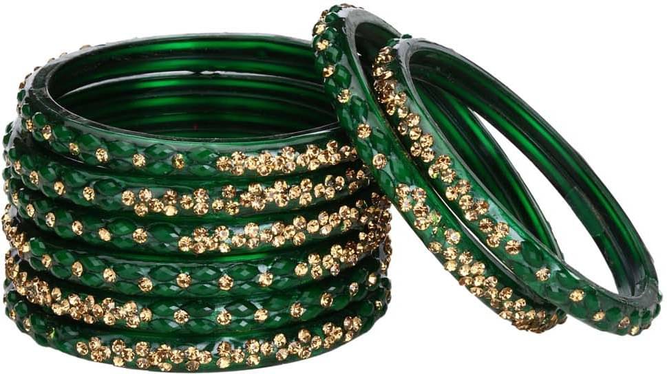 Somil - Green Bangle Set ( Pack of 1 ) Somil - Green Bangle Set ( Pack of 1 )