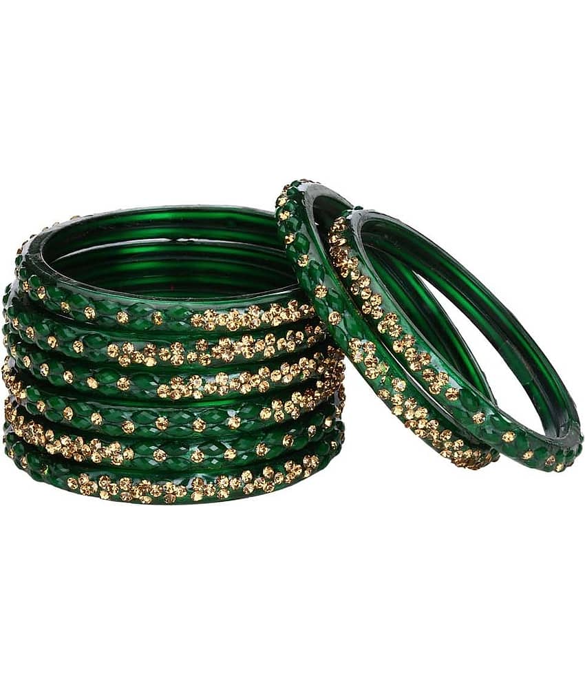 Somil - Green Bangle Set ( Pack of 1 ) - Bangles & Bracelets | Buy online on ZillyBuy