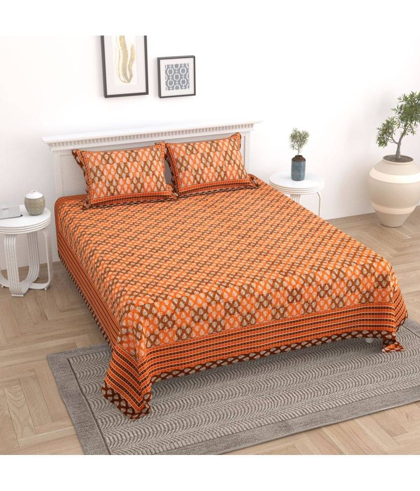     			Uniqchoice Cotton King Bedsheet ( Orange )