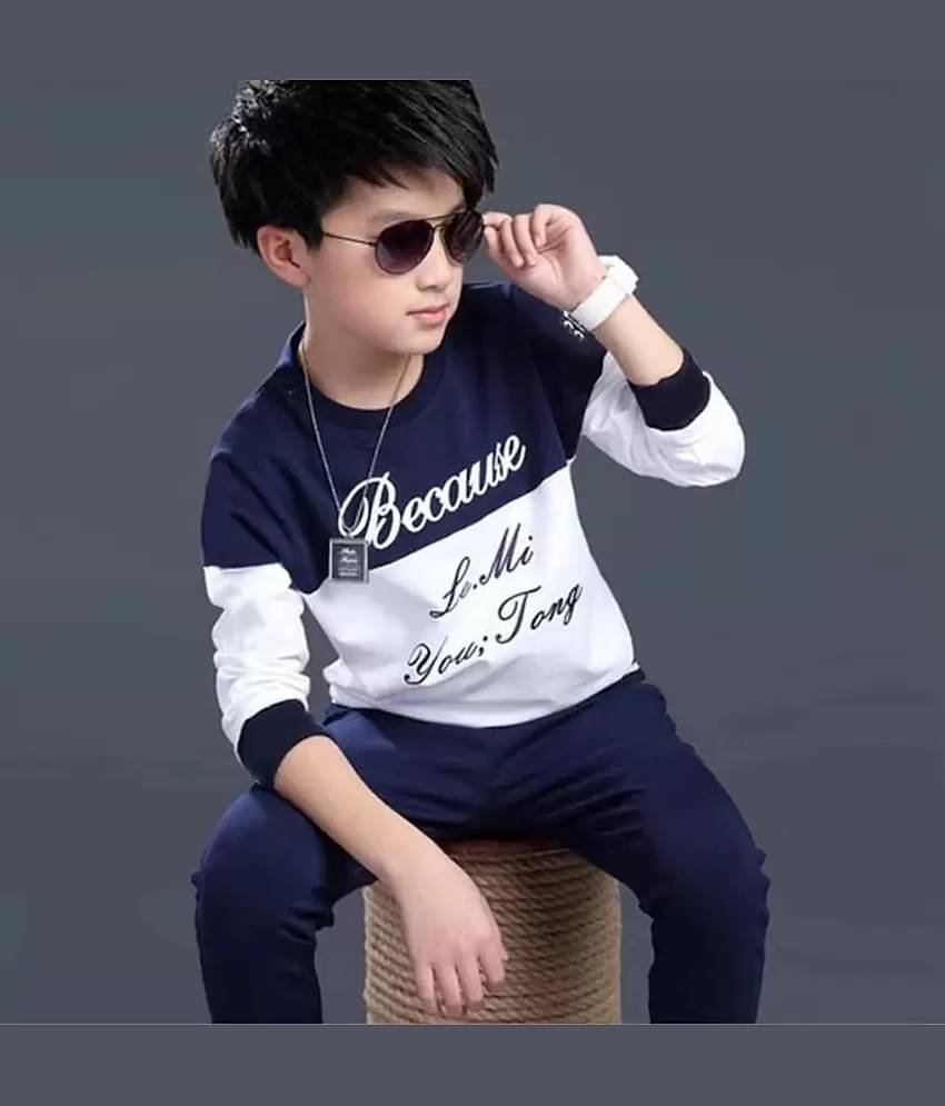 atlans Pack of 2 Boys Cotton Blend T-Shirt ( Navy )