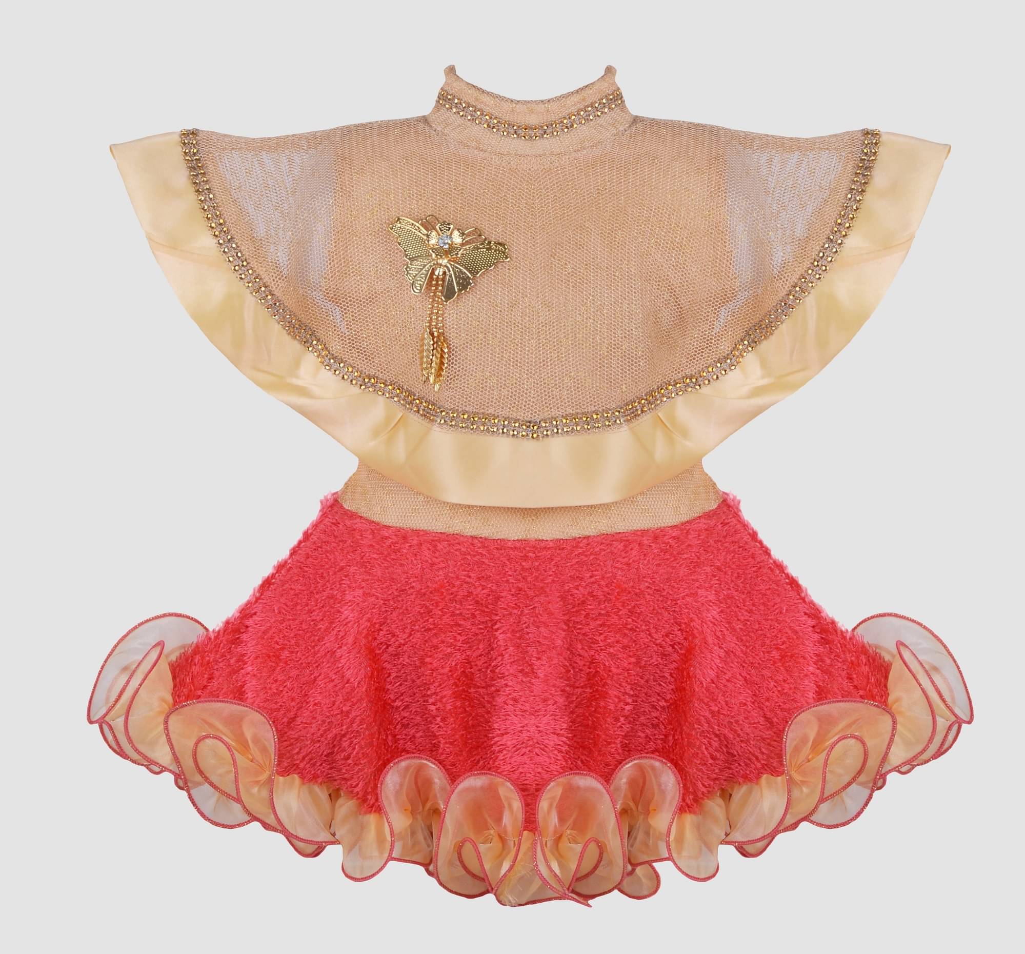 9stiches - Coral Net Girls Frock ( Pack of 1 ) 9stiches - Coral Net Girls Frock ( Pack of 1 )