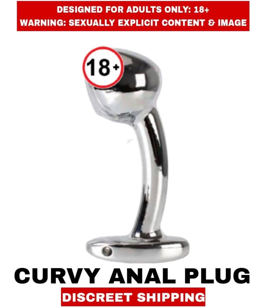 ADULT SEX TOYS CURVY STAINLESS SMOOTH STELL ANAL PLUG For UNISEX