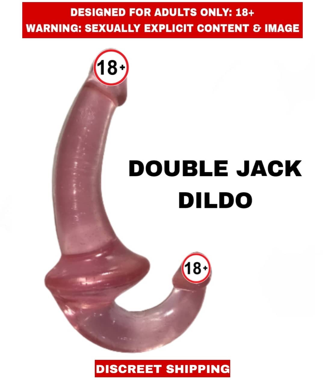 ADULT SEX TOYS DOUBLE JACK SOFT SMOOTH JELLY RUBBER DILDO For Women