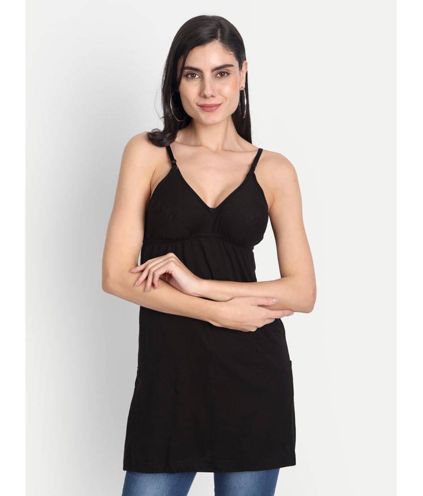 AIMLY Cotton Camisoles - Black Single AIMLY Cotton Camisoles - Black Single