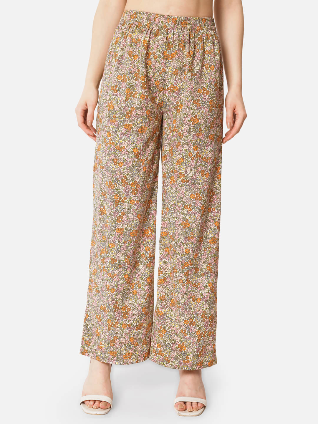     			ALL WAYS YOU - Multicolor Crepe Straight Women's Palazzos ( Pack of 1 )