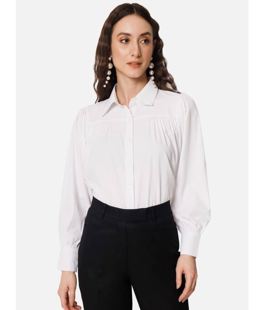 ALL WAYS YOU Women Solid Crepe Shirt ( White )